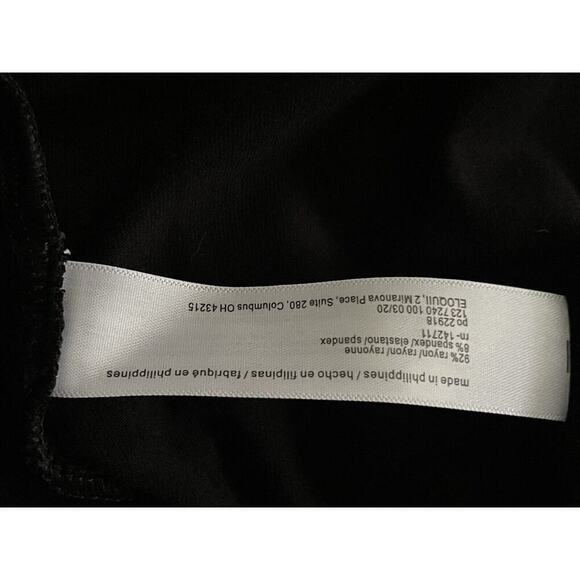 Eloquii Womens Plus Size 28 Black Dress Cotton Sheath Maxi Short Sleeve Stretch - Picture 10 of 12